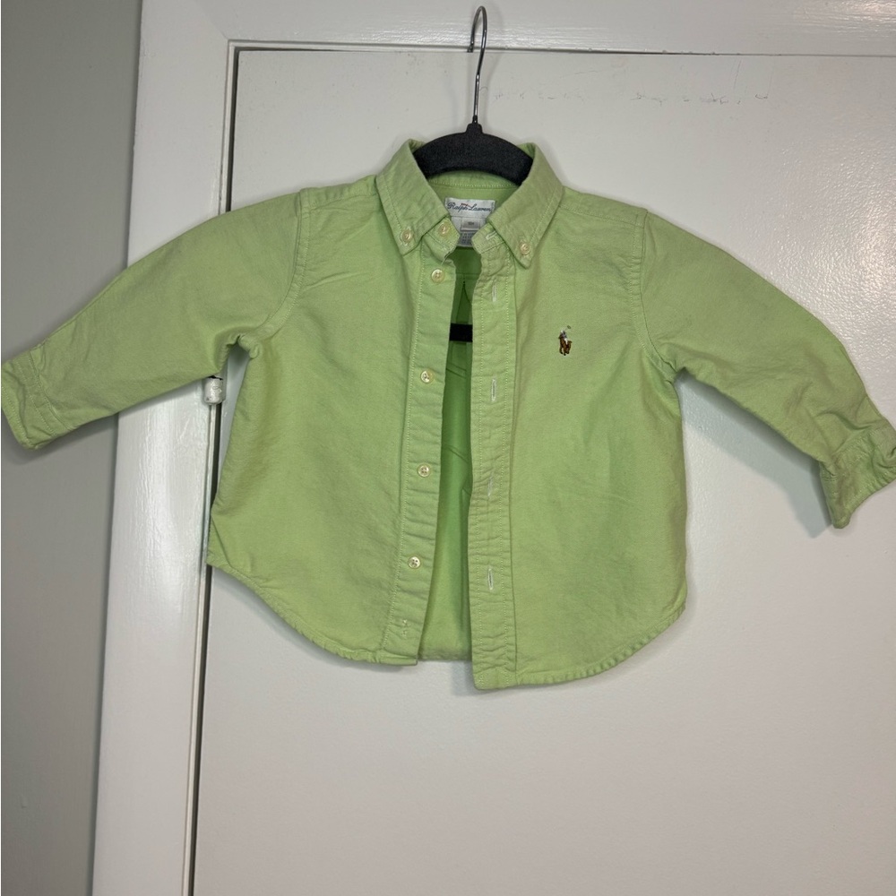 Kids Green Ralph Lauren Button-Down Shirt
